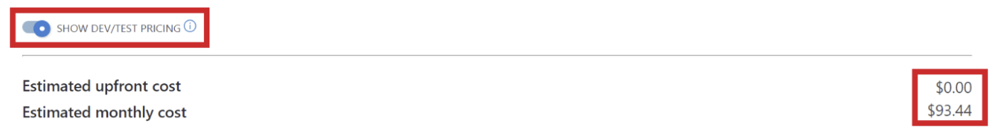 Pricing Calculator Dev Test On (Windows)