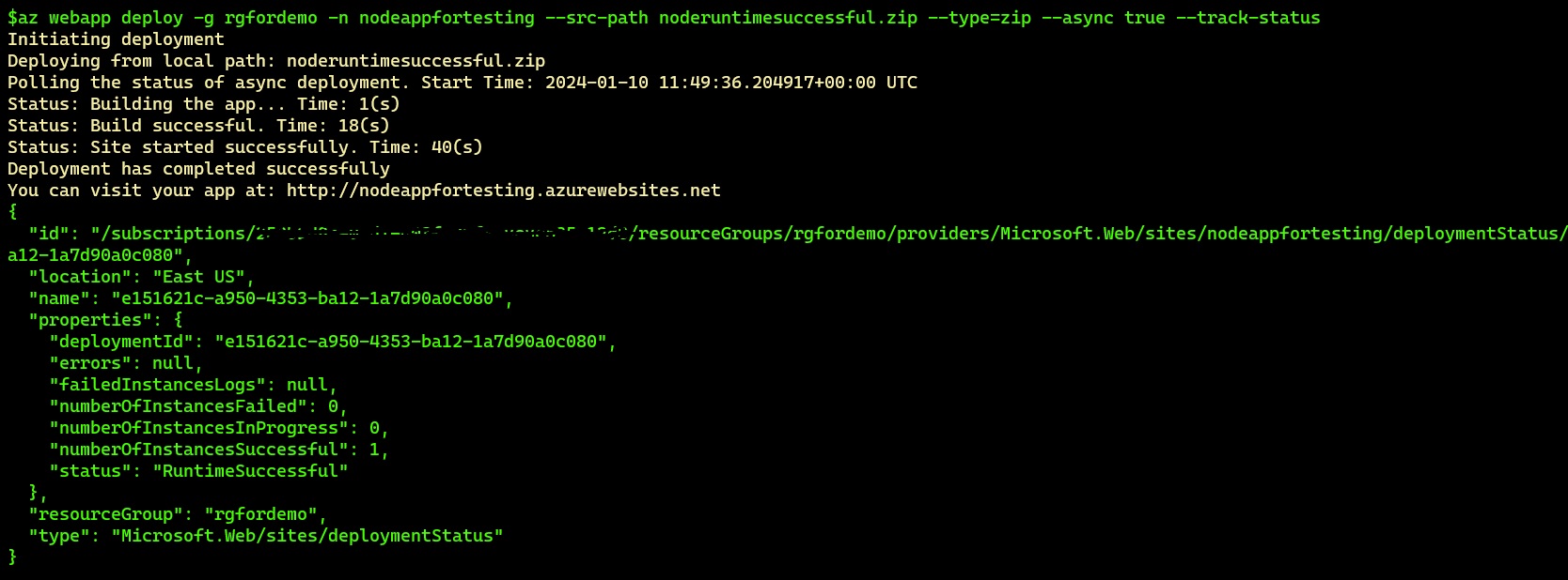 Deployment Successful