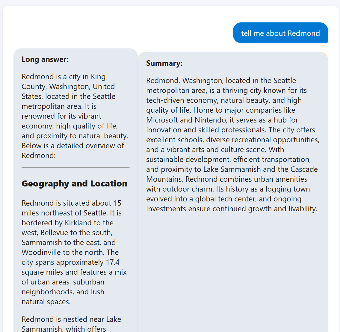 Chat Interface Example